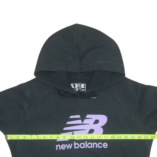 New Balance Womens Black Large Pullover Hoodie with Logo