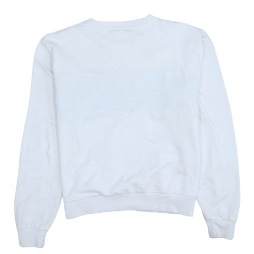 FILA Womens White Crew Neck Pullover Sweatshirt Size M