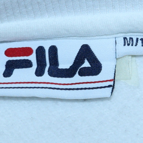 FILA Womens White Crew Neck Pullover Sweatshirt Size M