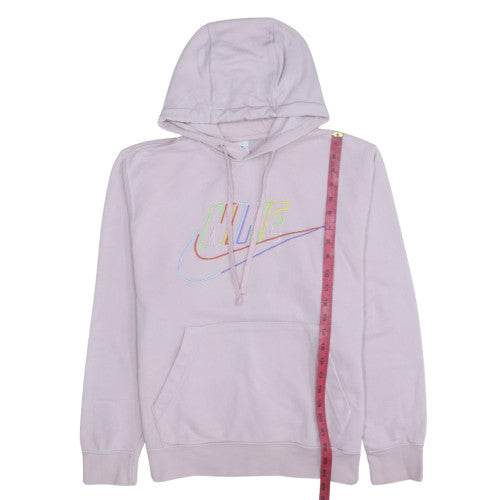 Nike Womens Pink Pullover Hoodie Medium Cotton Blend Sweatshirt