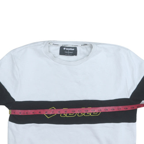 Lotto x Primark Men's White Pullover Sweatshirt M Crew Neck Logo Sports