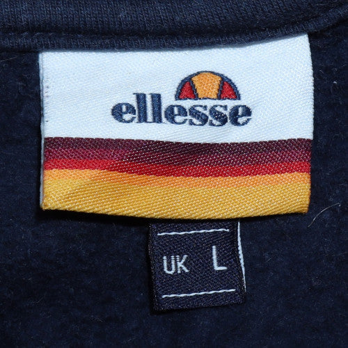 Ellesse Mens Blue L Pullover Sweatshirt Logo Crew Neck