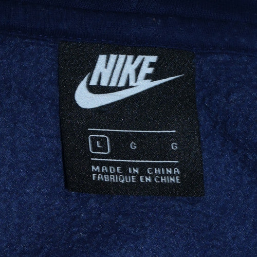 Nike Men's Blue Full Zip Fleece Hoodie L Sportswear