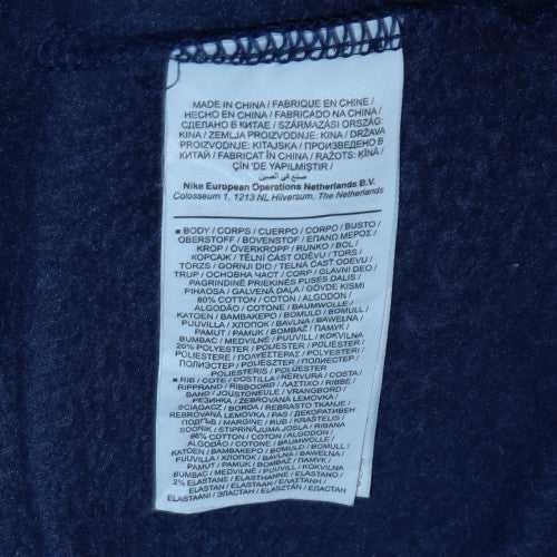 Nike Men's Blue Full Zip Fleece Hoodie L Sportswear