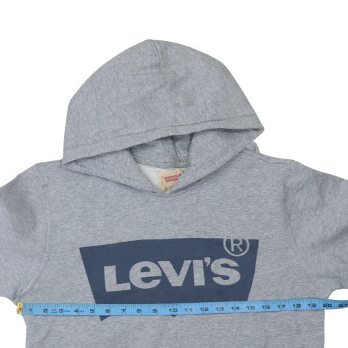 Levi's Boys Grey Pullover Hoodie 16 Years Logo Fleece Sweatshirt