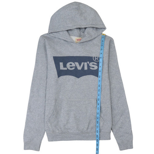 Levi's Boys Grey Pullover Hoodie 16 Years Logo Fleece Sweatshirt
