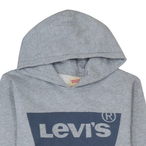 Levi's Boys Grey Pullover Hoodie 16 Years Logo Fleece Sweatshirt