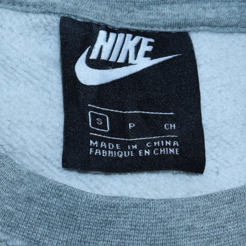 Nike Men’s Grey Crew Neck Pullover Sweatshirt S Fleece Regular Fit