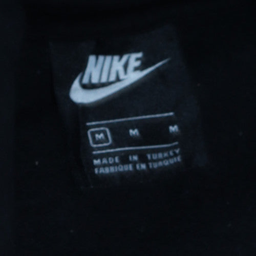 Nike Womens Black Medium Pullover Hoodie with Logo Print