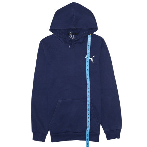 Puma Mens Blue XS Pullover Hoodie Sweatshirt Fleece Logo