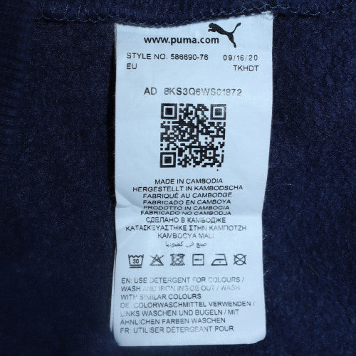 Puma Mens Blue XS Pullover Hoodie Sweatshirt Fleece Logo