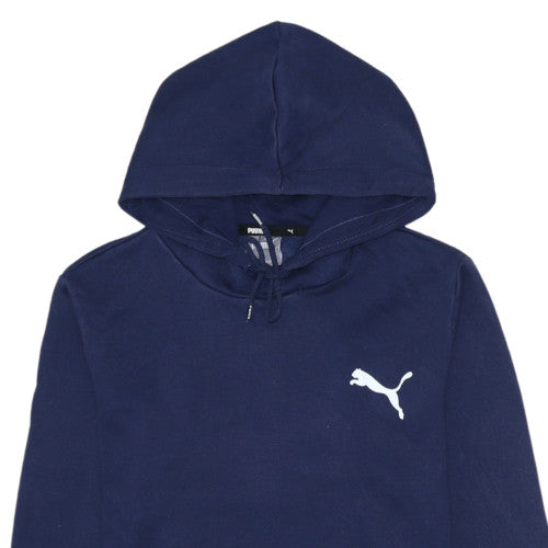 Puma Mens Blue XS Pullover Hoodie Sweatshirt Fleece Logo