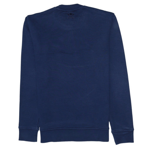 Adidas Mens Blue Crew Neck Pullover Sweatshirt XS Regular Fit