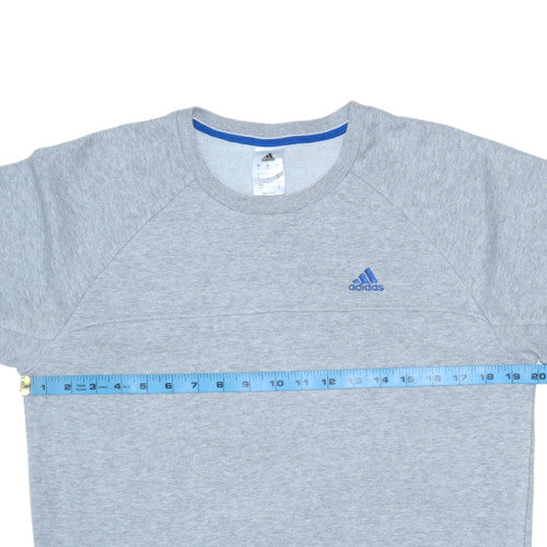 Adidas Men's Grey Crew Neck Pullover Sweatshirt Size S