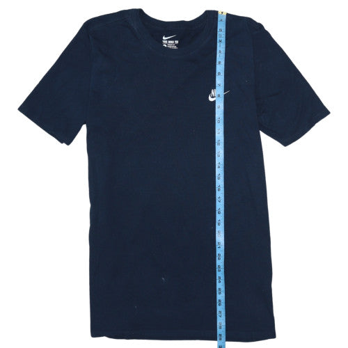 Nike Men's Blue Crew Neck Athletic Fit Cotton T-Shirt Size L