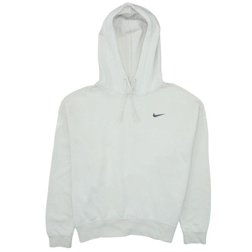 Nike Men's White Pullover Hoodie L Fleece Classic Logo Sweatshirt