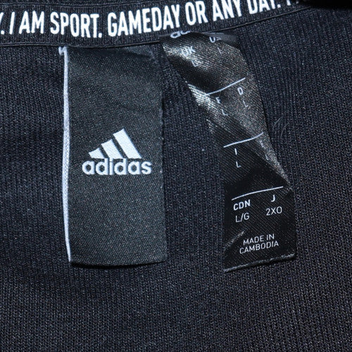 Adidas Mens Black 2XL Pullover Sweatshirt Crew Neck Sportswear