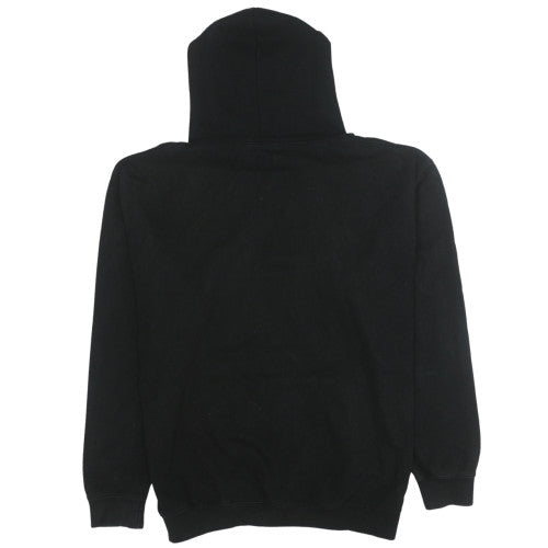 Just Hoods Mens Black XL Pullover Hoodie with Graphic Print