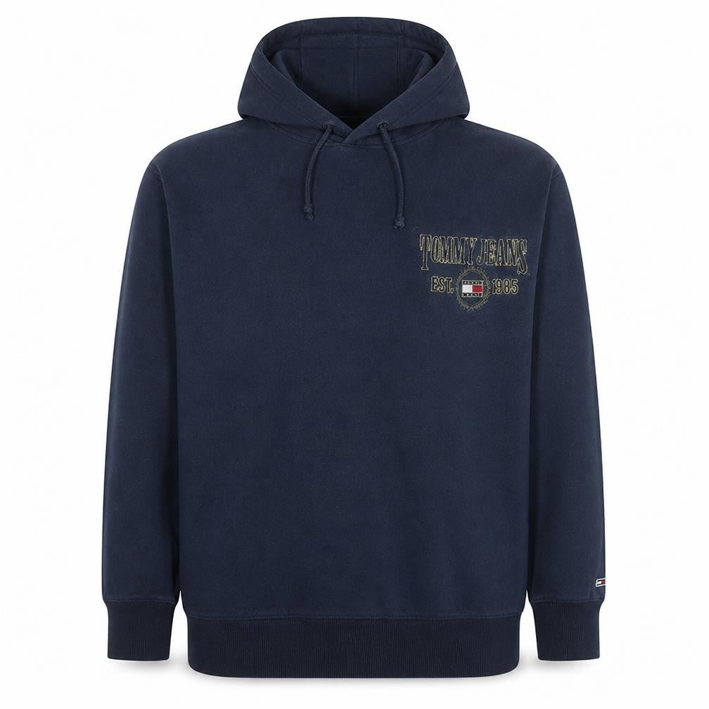 Tommy Jeans Men's Navy Blue Hoodie XL Pullover Logo Embroidered