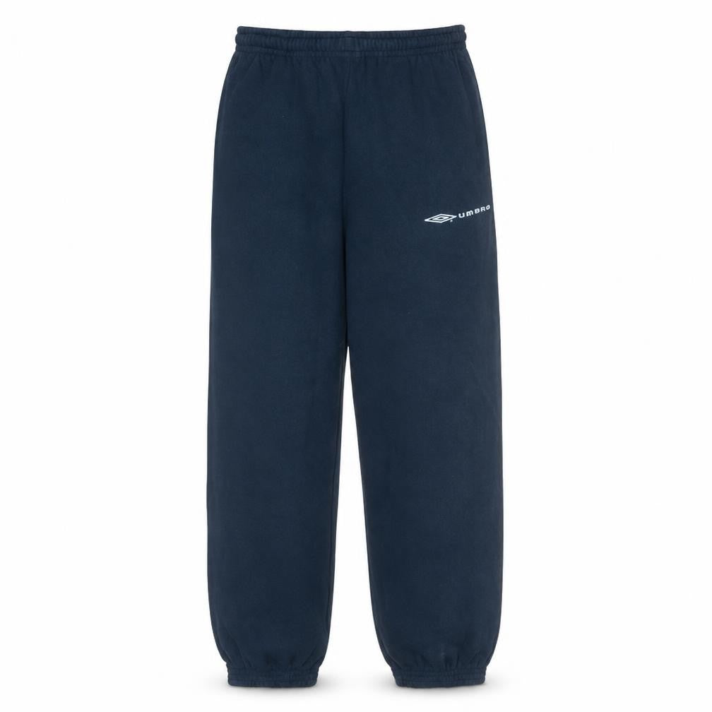 Umbro Men's Blue Fleece Sweatpants M Regular Tapered Fit Activewear