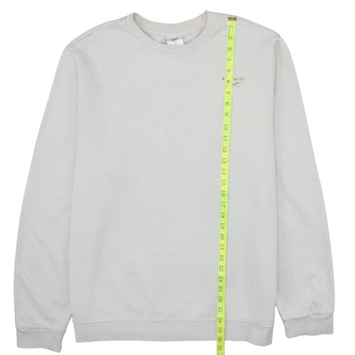 Reebok Mens Beige XL Pullover Sweatshirt Crew Neck Fleece