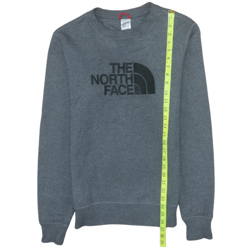 The North Face Men's Grey Crew Neck Sweatshirt M Classic Logo Cotton Blend