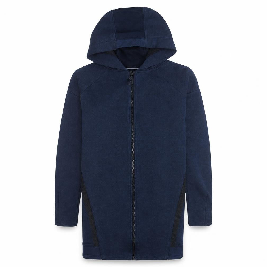 Nike Men's Navy Blue Full Zip Hoodie Medium Cotton Blend