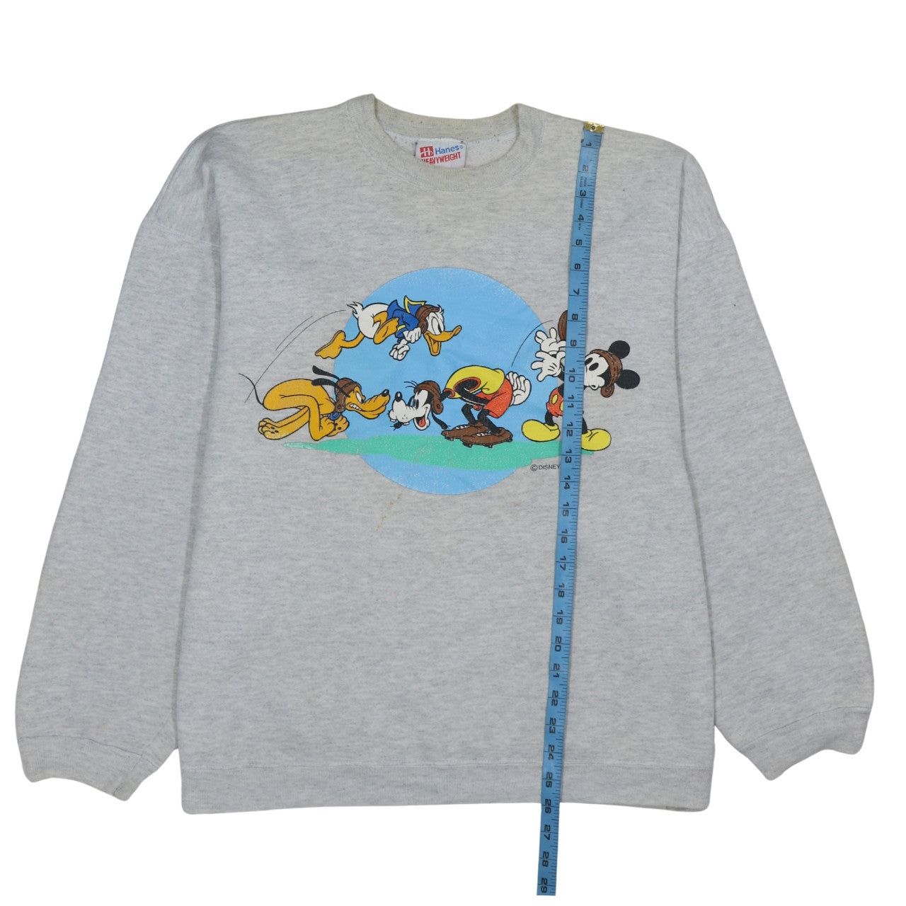 Hanes Women’s Grey Disney Mickey Mouse Sweatshirt XL Cotton Blend