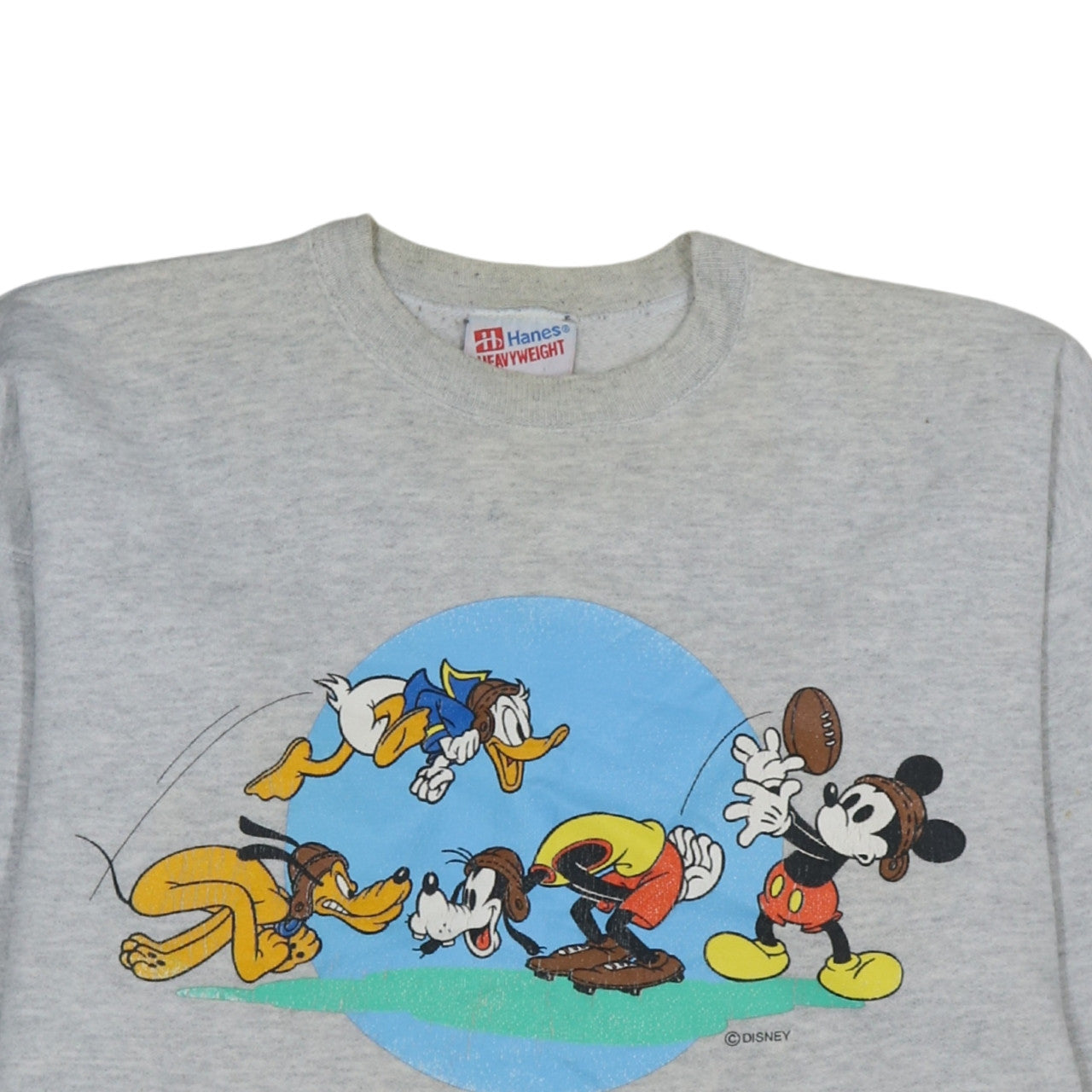 Hanes Women’s Grey Disney Mickey Mouse Sweatshirt XL Cotton Blend