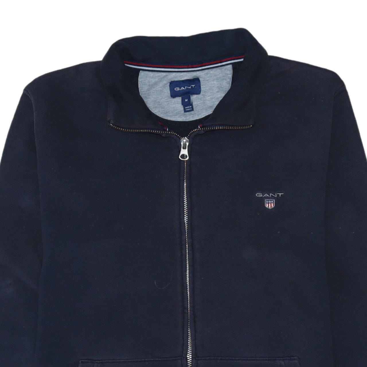 Gant Men's Blue Full Zip Fleece Jacket Size M Regular Fit