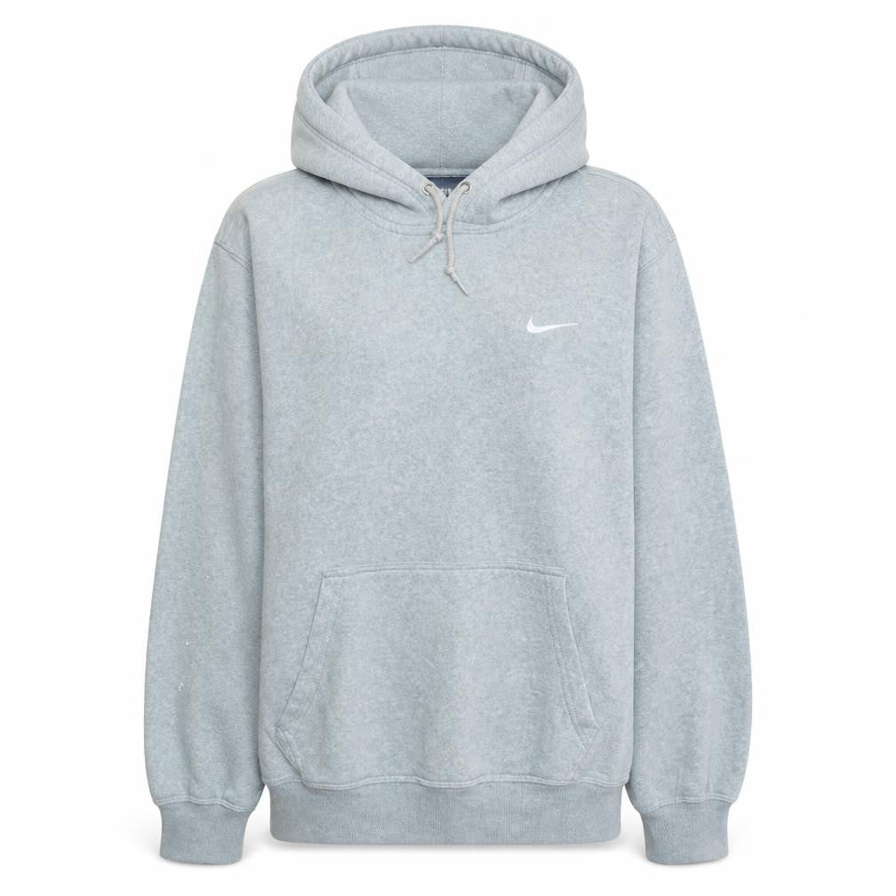 Nike Women's Grey Pullover Hoodie Size L Classic Fleece Sweatshirt
