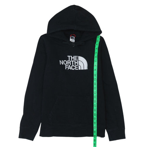 The North Face Womens Black Pullover Hoodie Size M Cotton Logo