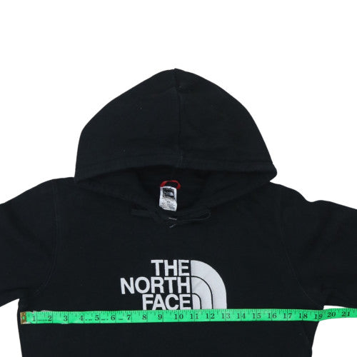 The North Face Womens Black Pullover Hoodie Size M Cotton Logo