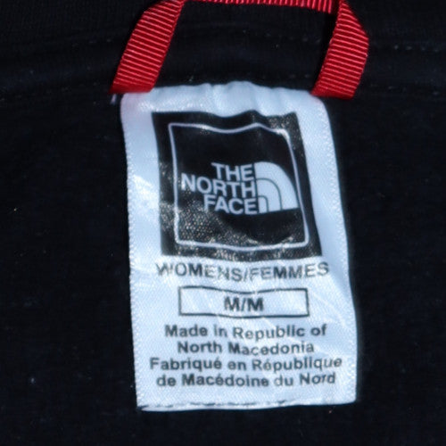 The North Face Womens Black Pullover Hoodie Size M Cotton Logo