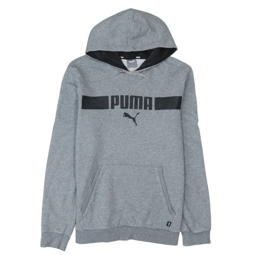 Additional front view of Puma men’s grey pullover hoodie m regular fit sportswear
