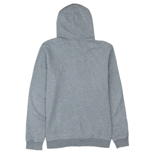 Brand and care label for Puma men’s grey pullover hoodie m regular fit sportswear