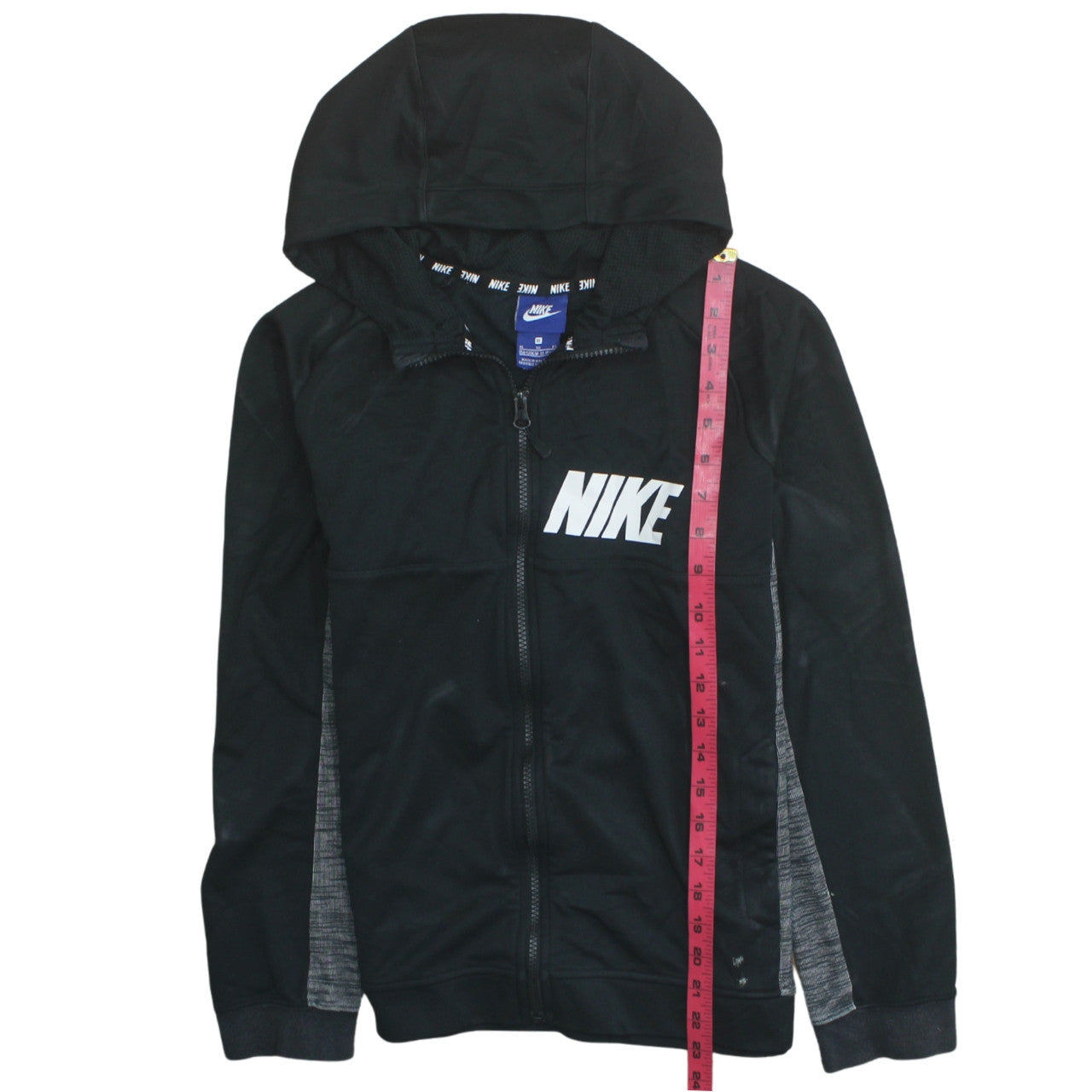 Nike Boys Black Full Zip Hoodie 13-15 Years Sportswear Sweatshirt