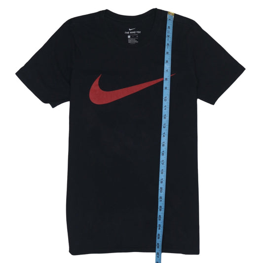 Nike Men's Black Red Swoosh Athletic Cut Cotton T-Shirt Size S