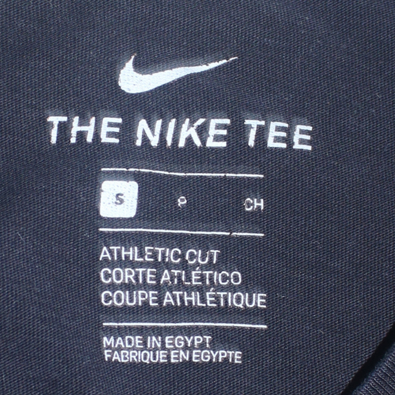 Nike Men's Black Red Swoosh Athletic Cut Cotton T-Shirt Size S