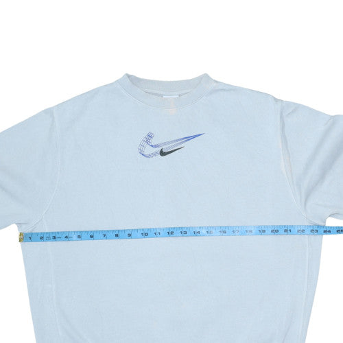 Nike Womens Blue Cotton Blend Pullover Sweatshirt M