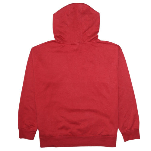 Disney Women Red Mickey & Pluto Hooded Pullover Sweatshirt XL