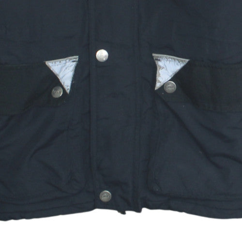 KÜS Men's Black Padded Workwear Jacket Small Polyester Reflective Trim