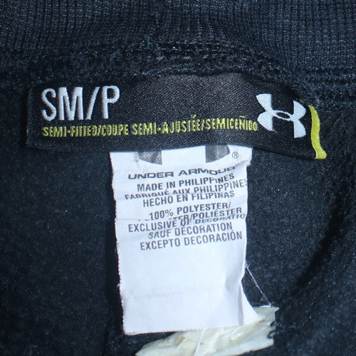 Under Armour Womens Black Semi-Fitted Track Pants Size S Polyester
