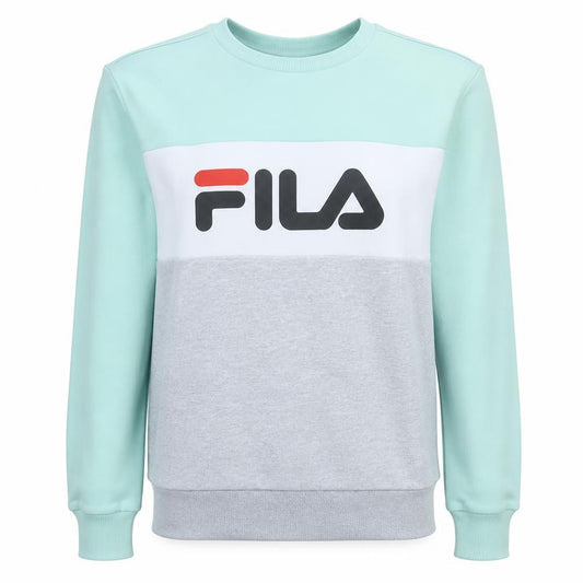 Fila Womens Mint Green Grey Colourblock Sweatshirt S