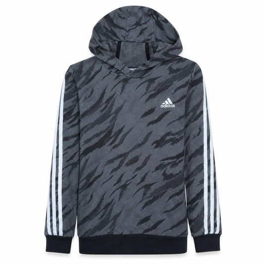 Adidas Boys Grey Camouflage Hooded Pullover Sweatshirt Size 11-12 Years