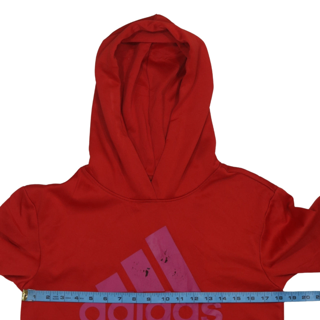 Adidas Women's Red Hooded Pullover Sweatshirt Size S