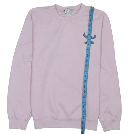 Disney x Skinnydip Pink Stitch Women's S Pullover Sweatshirt