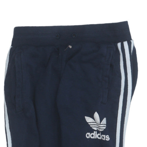 Adidas Mens Blue Jogger Sweatpants Size S Elastic Waist Classic Fit
