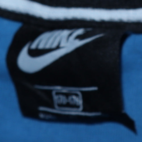 Nike Boys Blue Full Zip Hoodie Size 10-11 Years Regular Fit