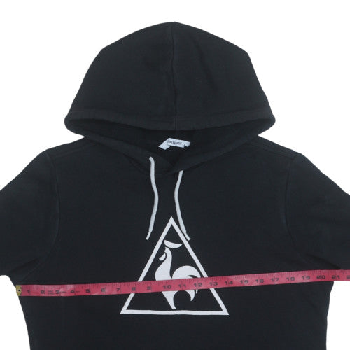 Le Coq Sportif Women's Black Pullover Hoodie Medium Cotton Blend